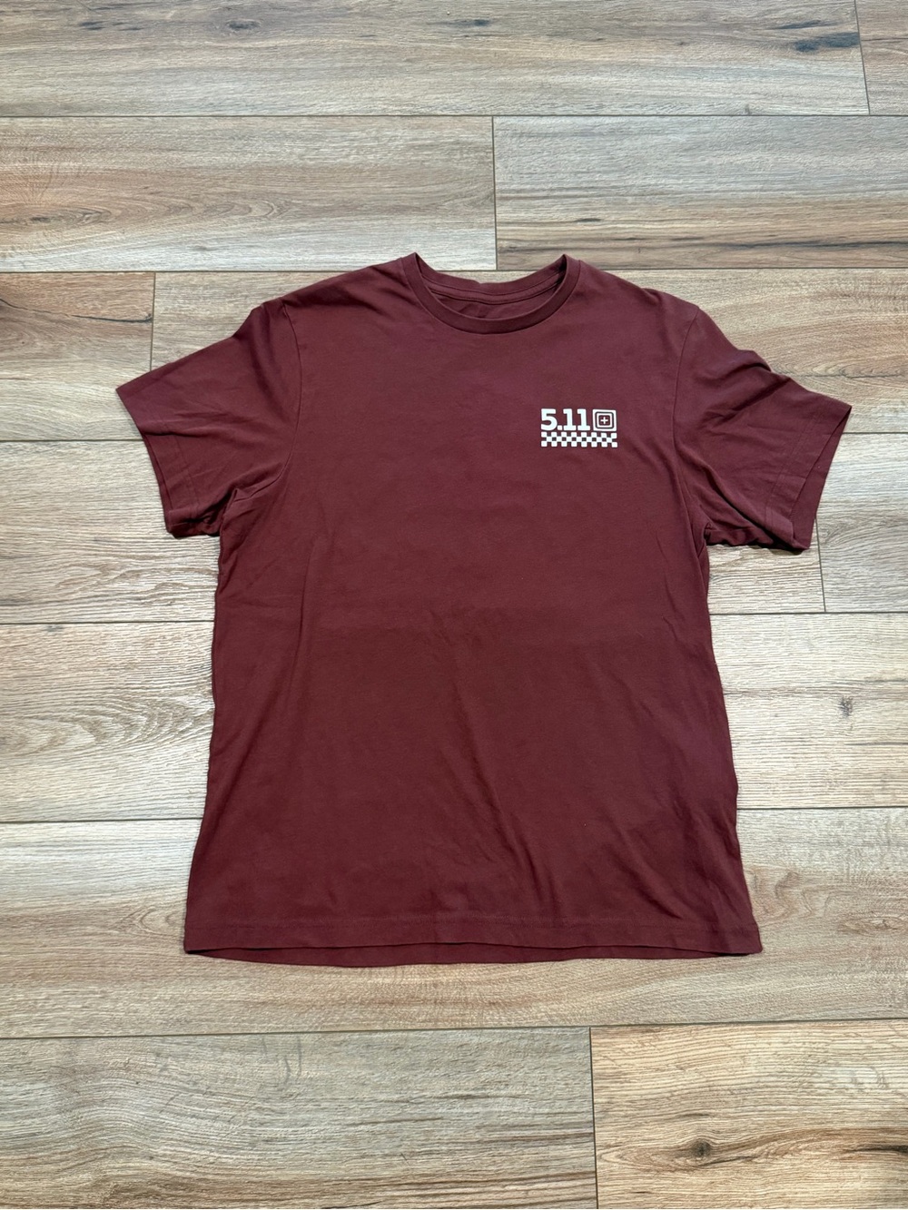 5.11 Tactical Men’s Maroon Short Sleeve Pizza Logo Tee Size Medium
